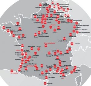 Implantations du réseau PANO en France