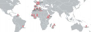 Implantations du réseau PANO dans le monde