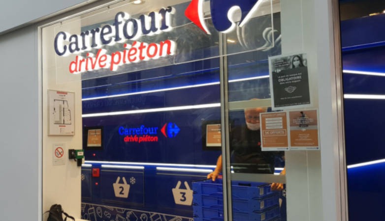 drive piéton carrefour